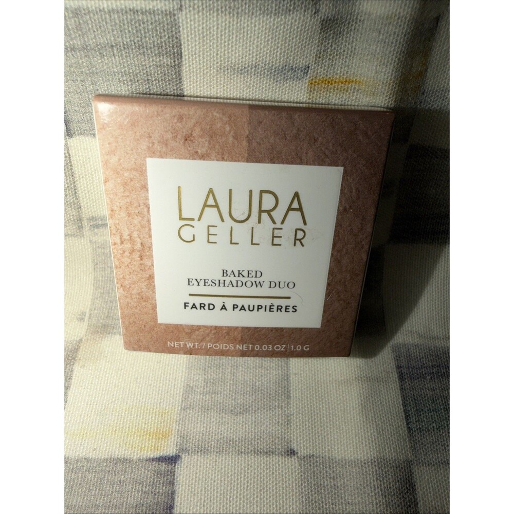 Laura Geller Baked Eyeshadow Duo In Shades Sunstone & Almond New In Box Sealed